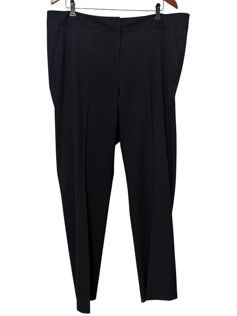Sejour Womens Curvy Fit Pants Black Trousers High Rise Straight Dress Size 16W